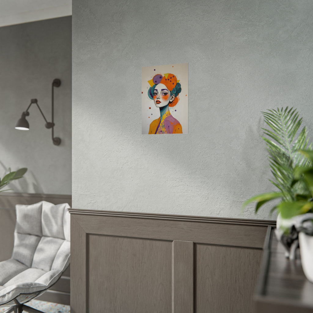 Rolled Poster — Colorful Abstract Portrait Art Print