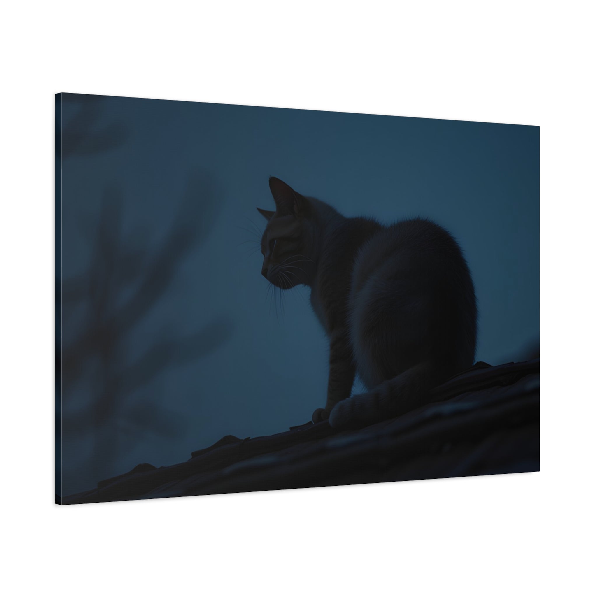 Nightwatch Cat Wall Art - Stretched canvas