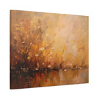 Golden Meadow Abstract Wall Art - Stretched Canvas