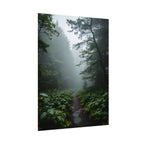 Misty Forest Path  Stretched Wall Art - Poster
