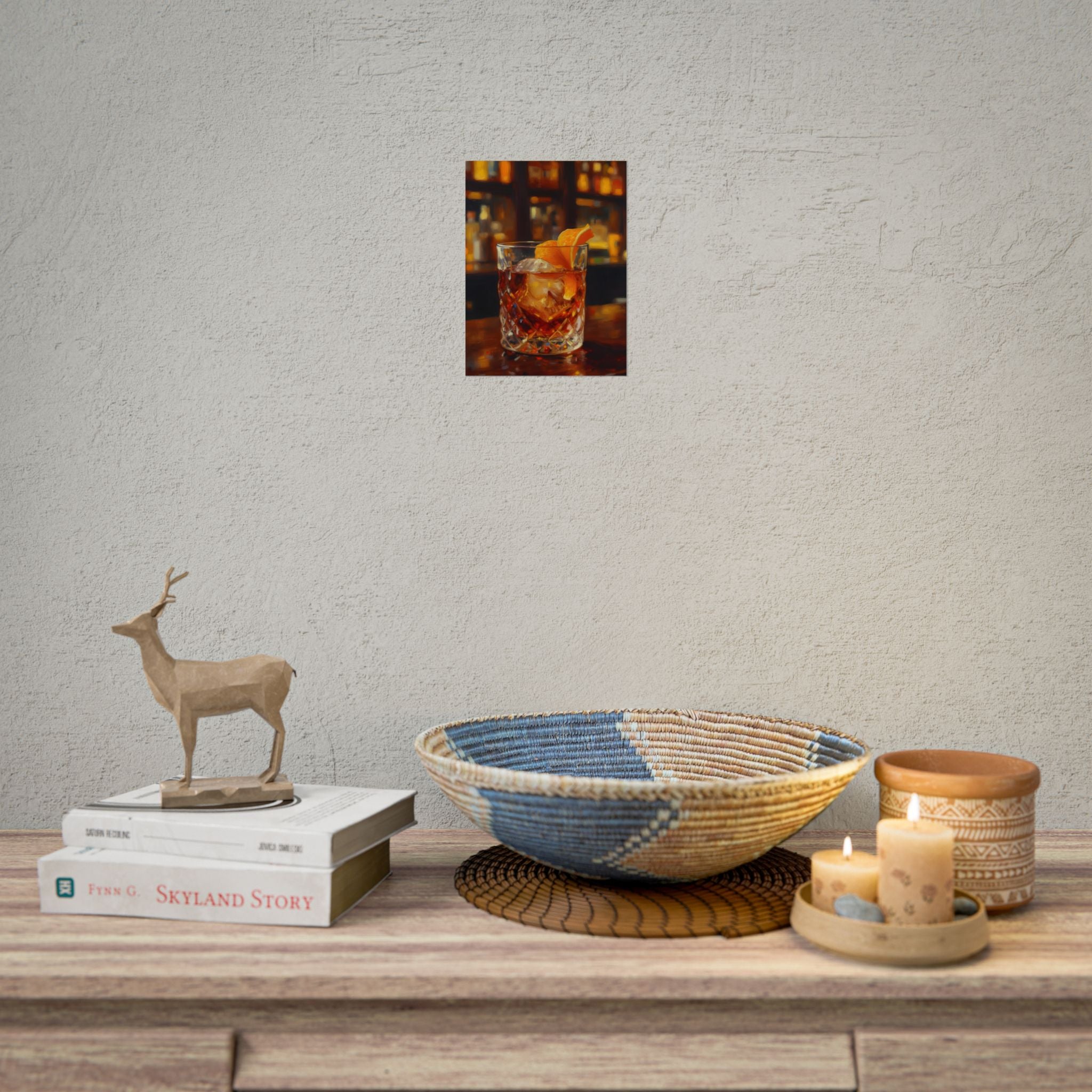 Whisky on Ice Wall Art -  Bar & Home Decor - Poster