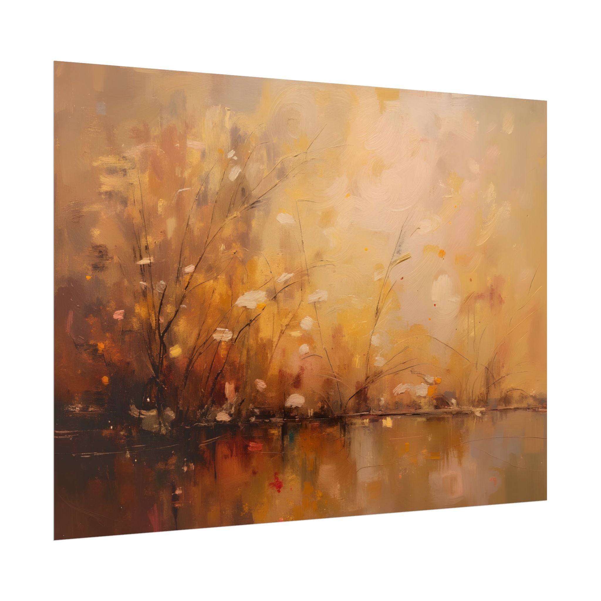Golden Meadow Abstract Wall Art - Poster