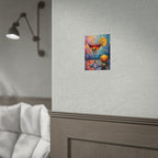 Colorful martini glass with lemon and olive Wall Art - Poster