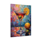 Colourful Martini Glass Matte Canvas Wall Art - Stretched canvas