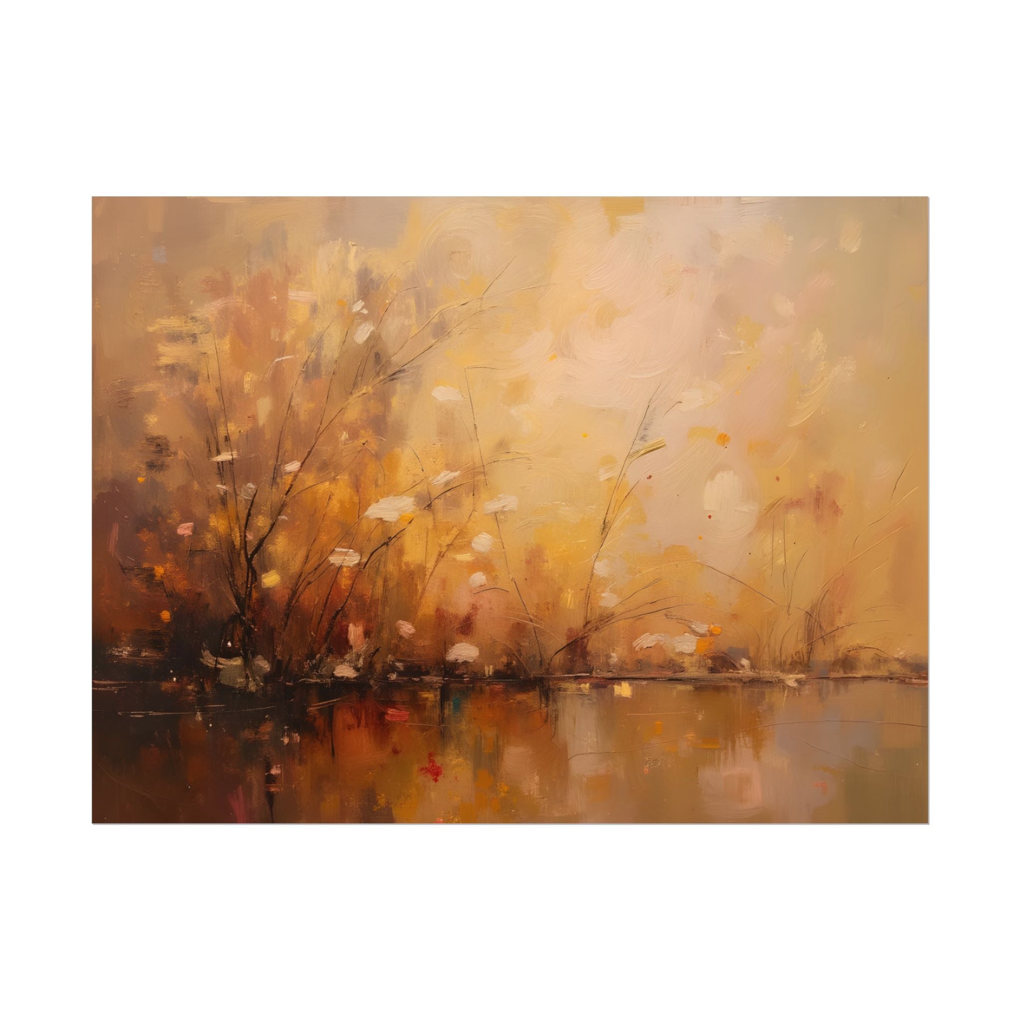 Golden Meadow Abstract Wall Art - Poster
