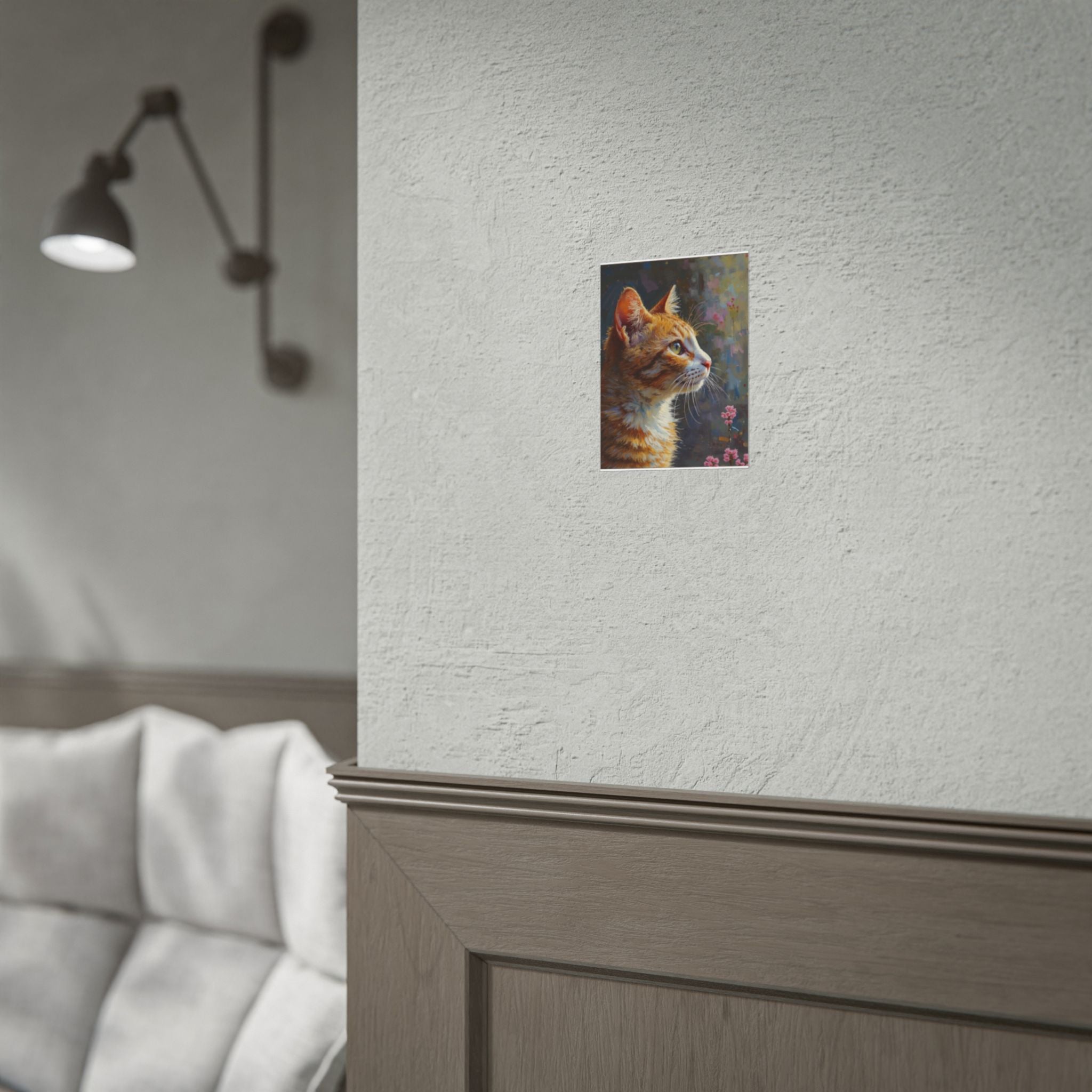 Orange tabby Cat  Oil Brushstroke Rolled Poster