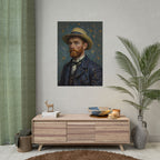 Van Gogh Portrait Rolled Poster — Vintage Impressionist Art Print