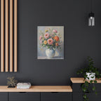Colourful Roses in Jug Wall Art - Stretched Canvas