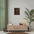 Vintage Library Bookshelf Rolled Poster - Antique Bookshop Wall Art