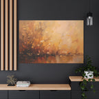 Golden Meadow Abstract Wall Art - Stretched Canvas