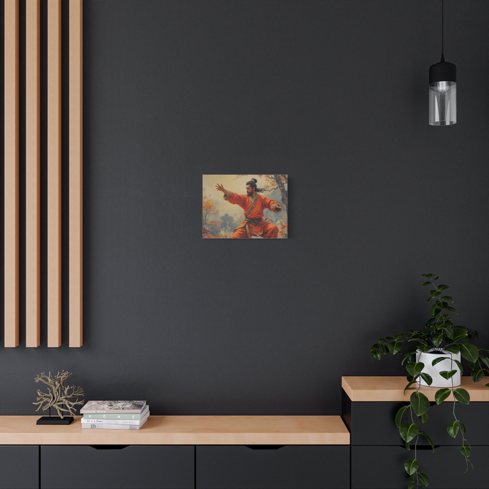 Martial Artist Canvas Print - Autumn Warrior Kung Fu Wall Art