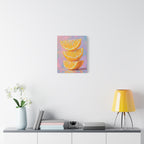 Citrus Slice - Stacked Lemon Wall Art - Stretched Canvas
