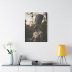 Nefertiti Bronze Statue Wall Art - Egyptian Sculpture Photography - Queen of Egypt - Stretched Canvas