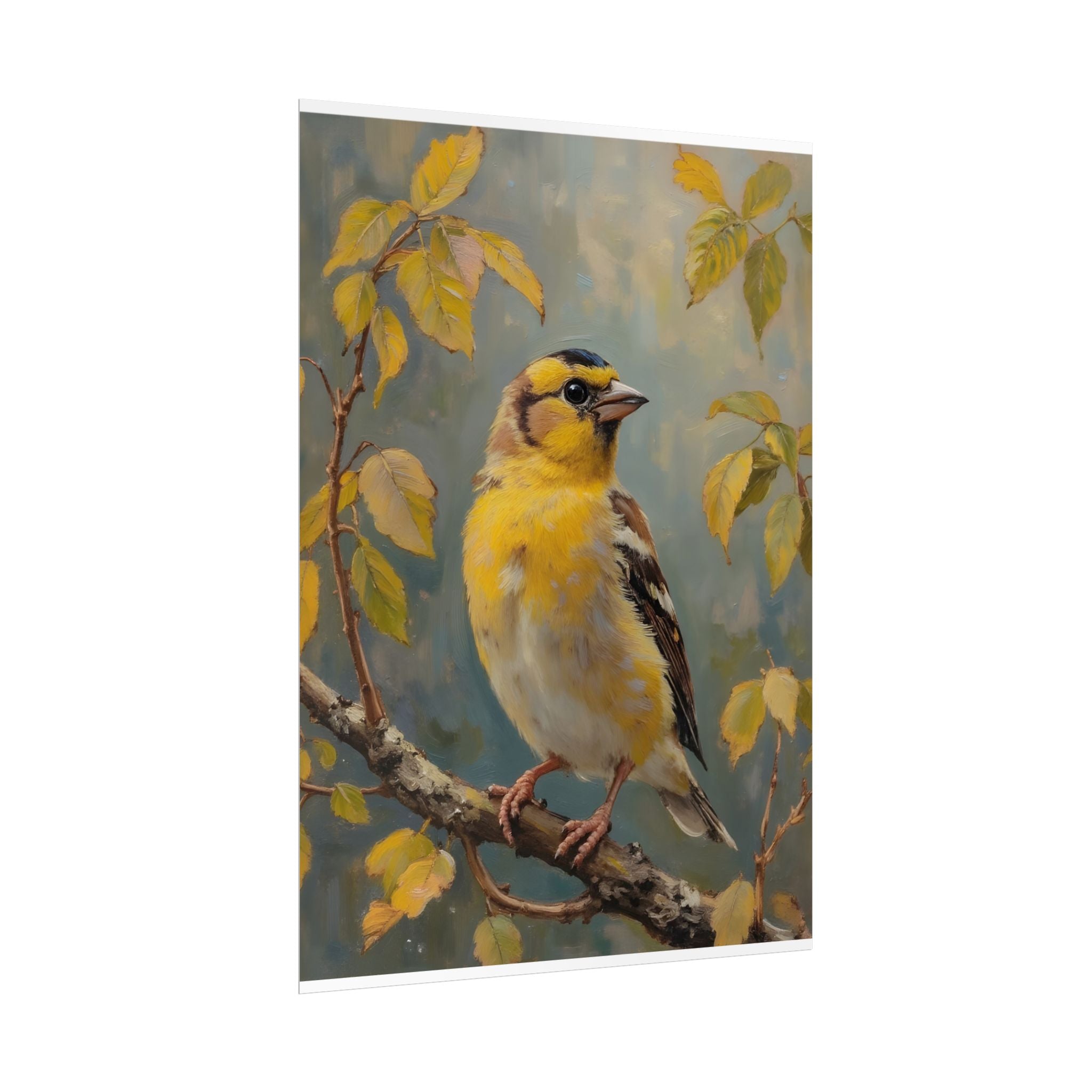 Goldfinch on a branch Wall Art - Poster