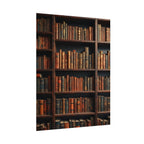 Vintage Library Bookshelf Rolled Poster - Antique Bookshop Wall Art