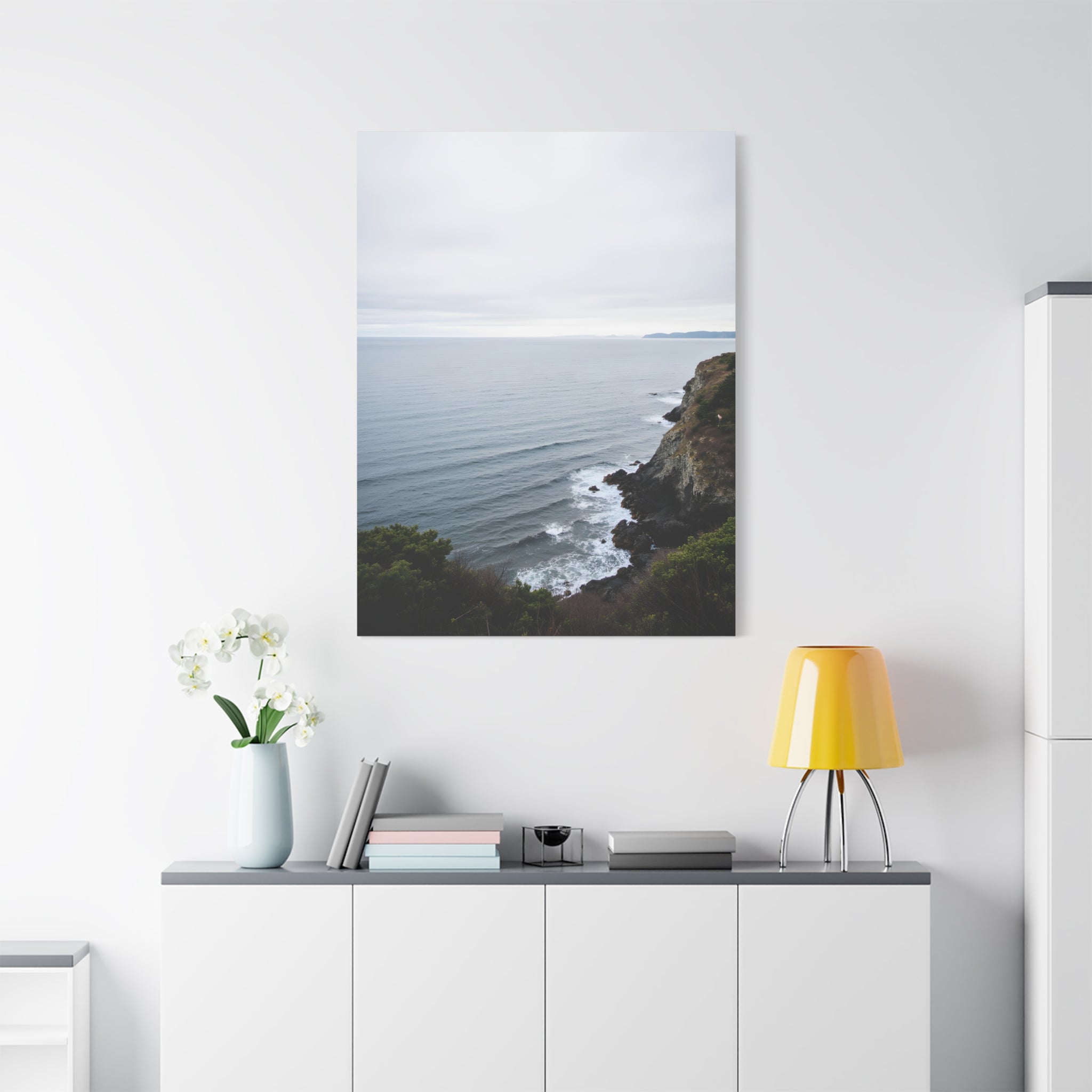 Dawn on the ocean Wall Art on Stretched Canvas