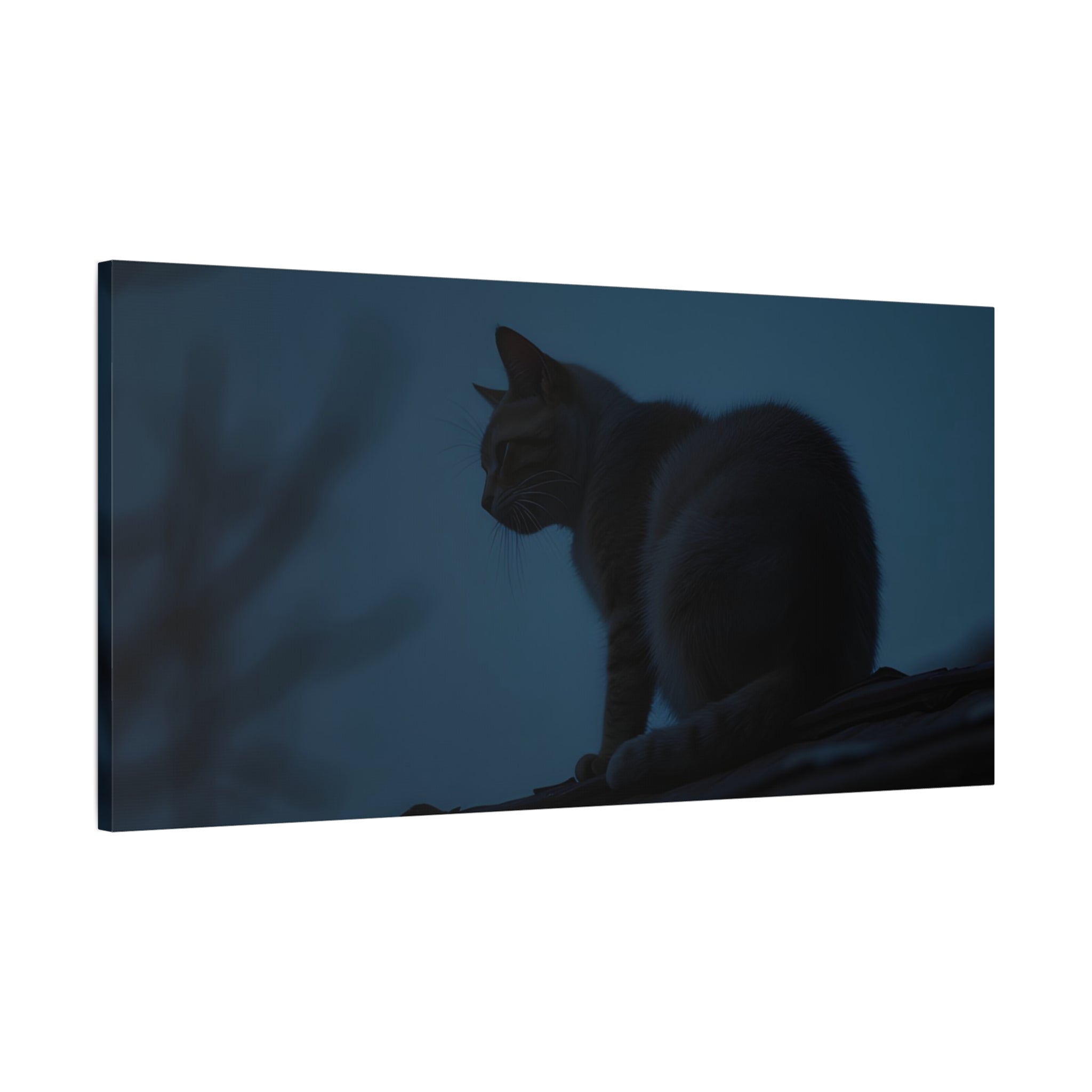 Nightwatch Cat Wall Art - Stretched canvas