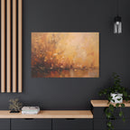 Golden Meadow Abstract Wall Art - Stretched Canvas