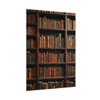 Vintage Library Bookshelf Rolled Poster - Antique Bookshop Wall Art