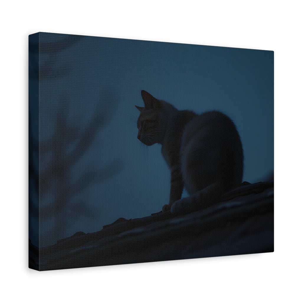 Nightwatch Cat Wall Art - Stretched canvas