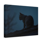 Nightwatch Cat Wall Art - Stretched canvas