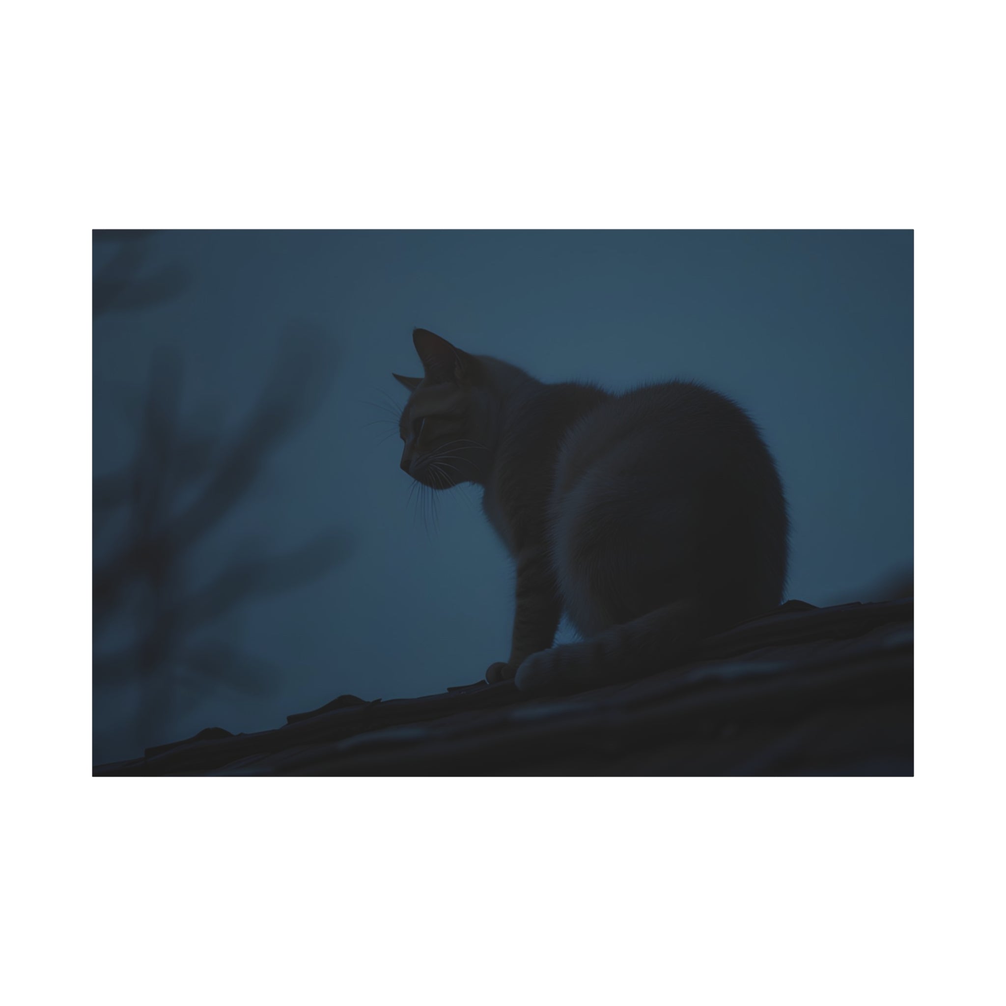 Nightwatch Cat Wall Art - Stretched canvas