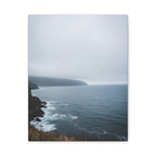 Foggy Coastal Cliff Wall Art  - Stretched Canvas