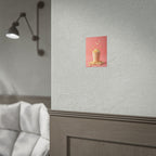 Popcorn with a pink background - Poster