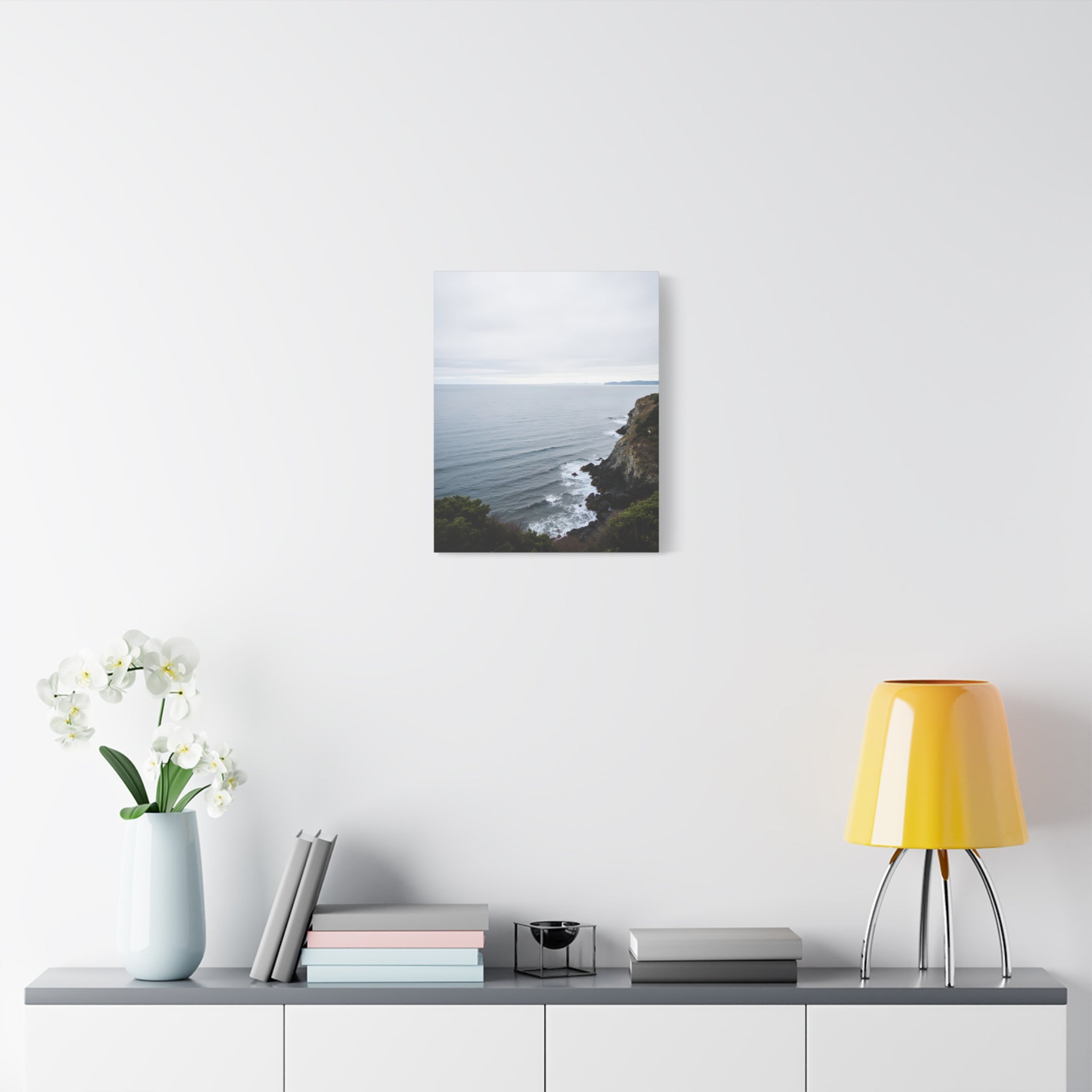 Dawn on the ocean Wall Art on Stretched Canvas