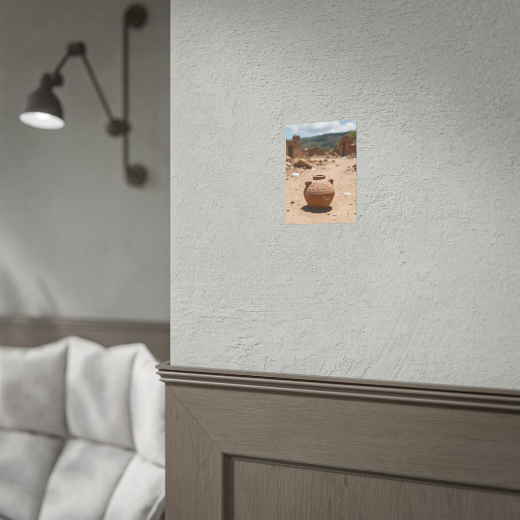Rustic Terracotta  Clay Pot Desert Poster - Rolled Photo Print