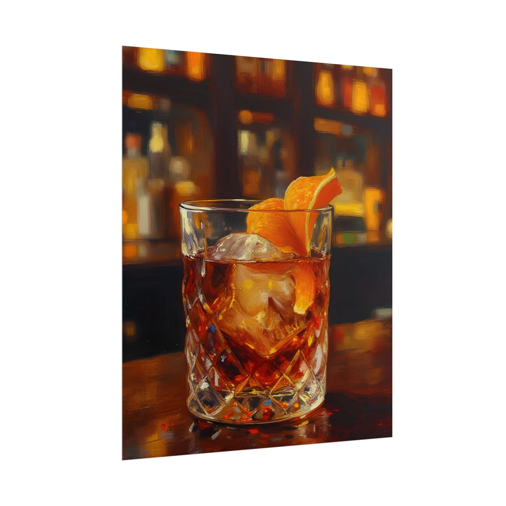 Whisky on Ice Wall Art -  Bar & Home Decor - Poster