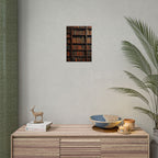 Vintage Library Bookshelf Rolled Poster - Antique Bookshop Wall Art