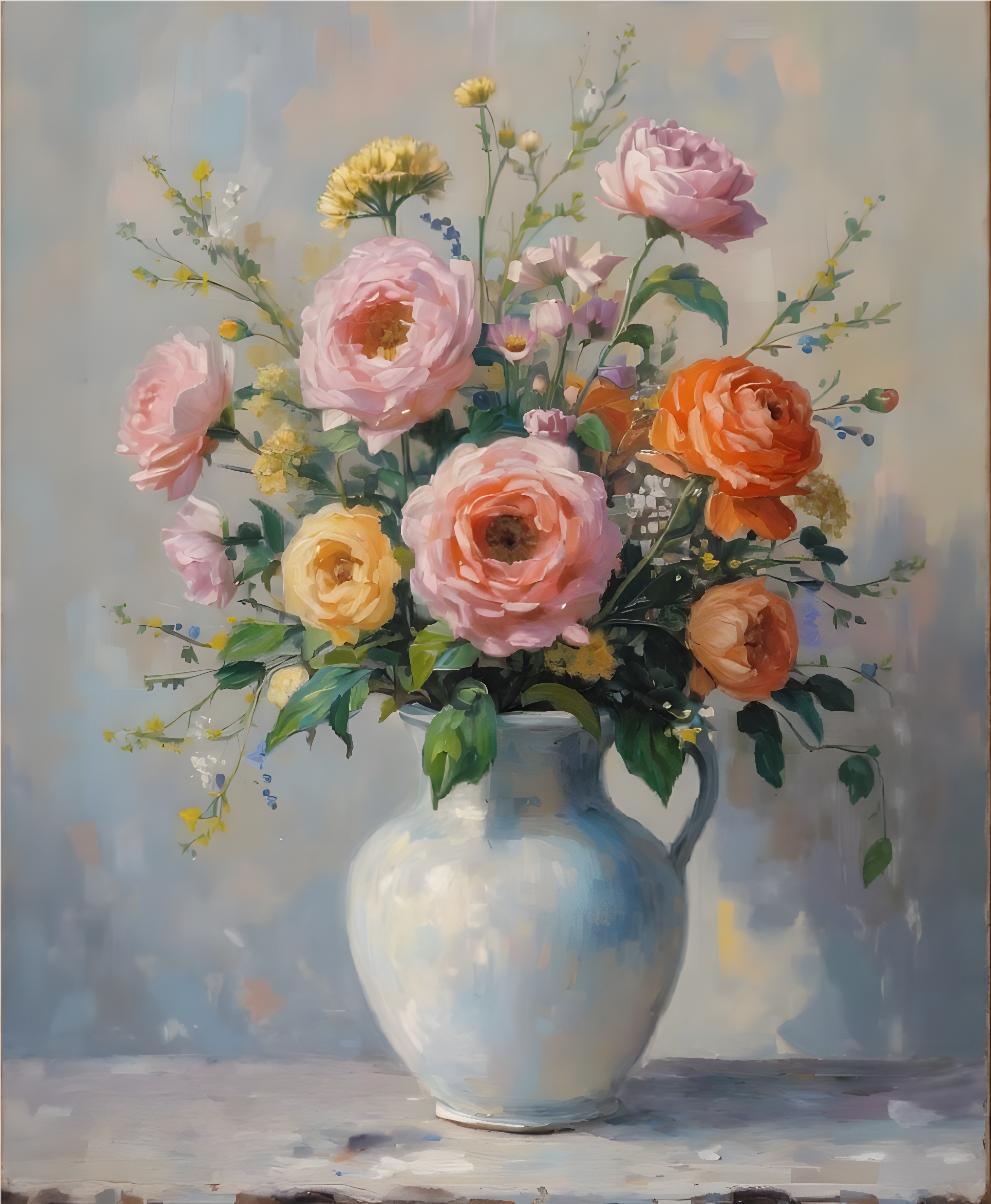 Colourful Roses in Jug - Digital Design (no physical product will be send)