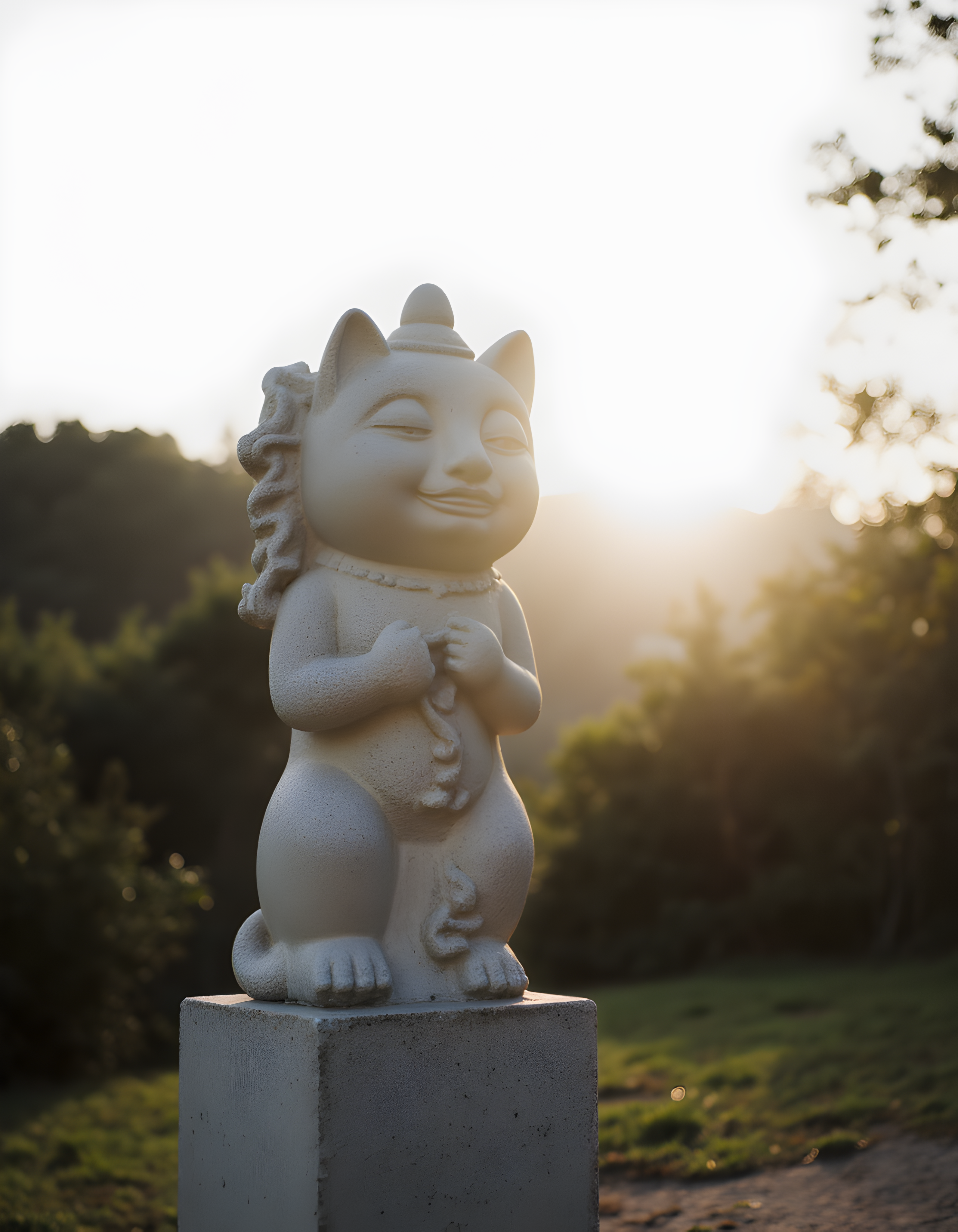 Sunlit Lucky Cat - Digital Design (no physical product will be send)