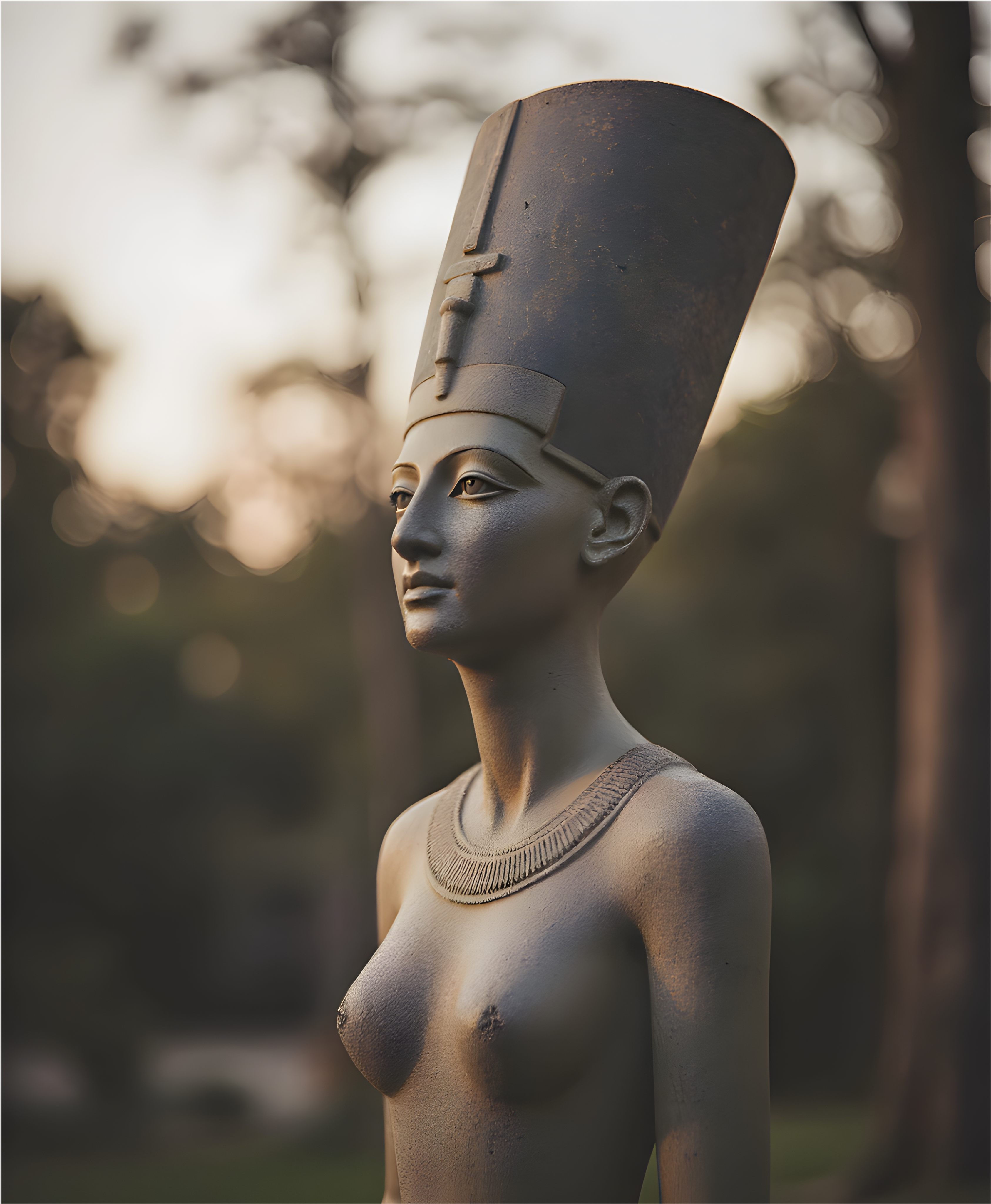 Nefertiti Bronze Statue - Egyptian Sculpture Photography - Queen of Egypt - Digital Design (no physical product will be send)