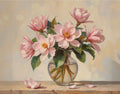 Pink Peony Floral Still Life Art, Romantic Botanical Print Digital Design (no physical product will be send)