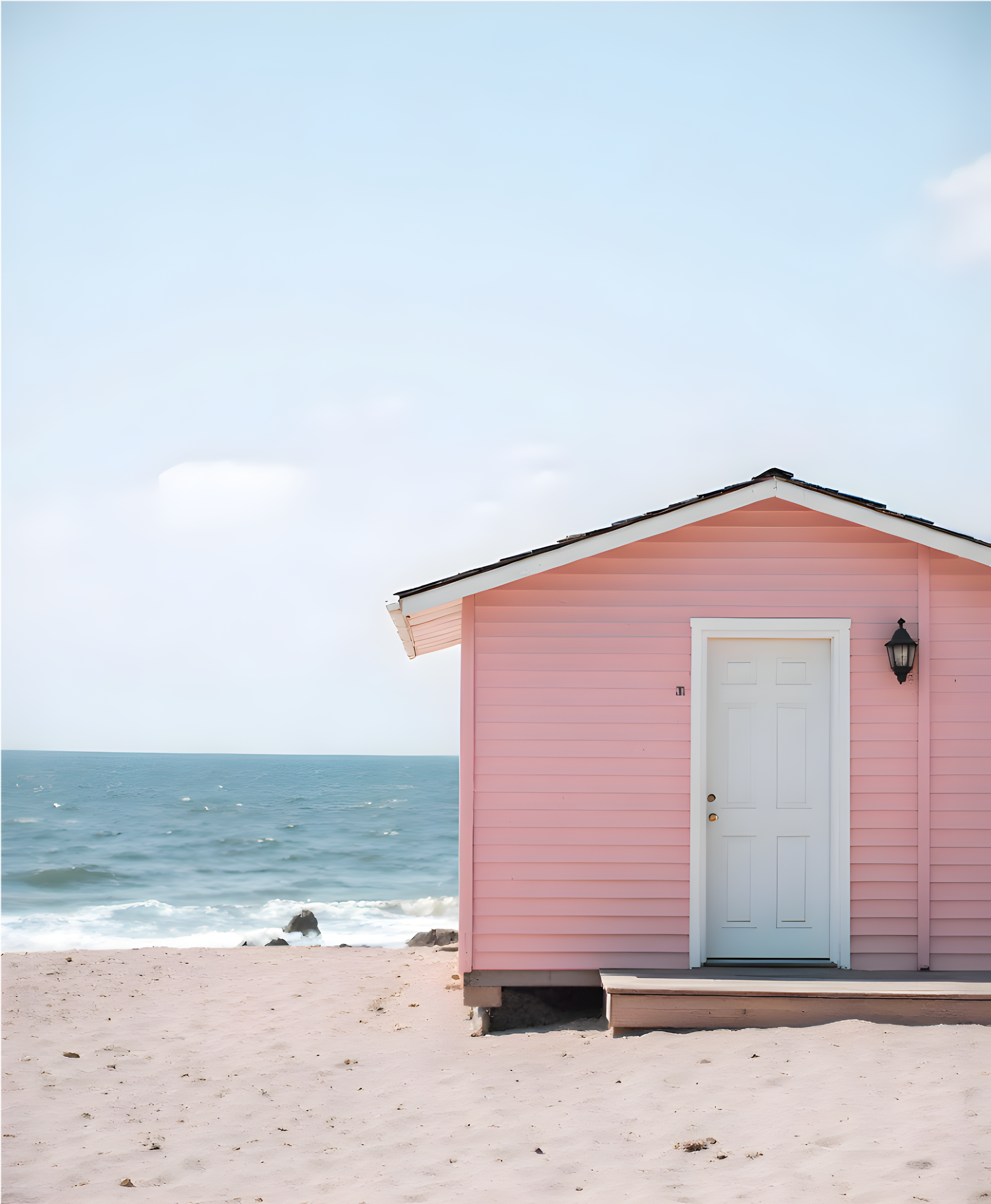 Pink Beach Cottage  - Digital Design (no physical product will be send)