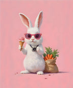 Pink Cute Bunny – Pink Ice Cream Rabbit - Digital Design (no physical product will be send)